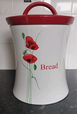 Dunelm Poppy Ceramic Bread Bin