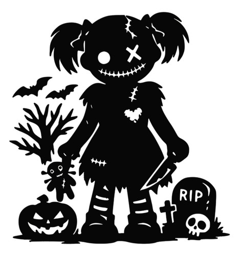 Halloween doll spooky rip - spooky,