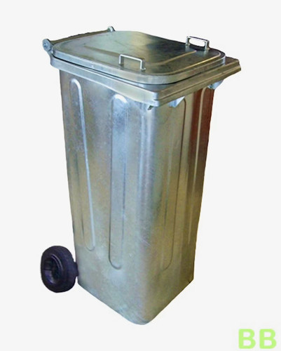 Large metal wheelie - wheelie, bin