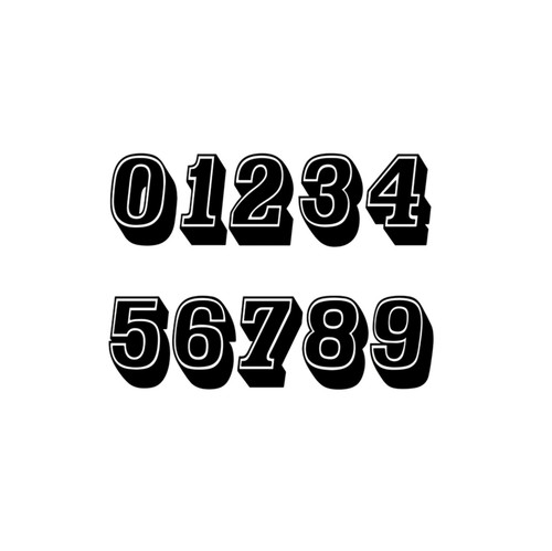 Numbers decal stickers - numbers, 0-9