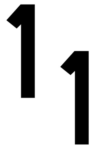 Number decal stickers pack - 1,