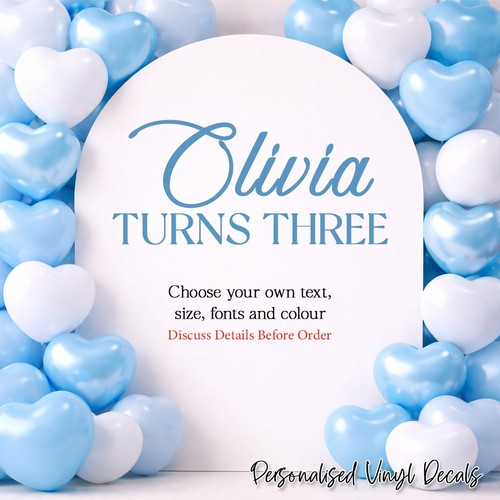 Custom birthday backdrop decal - birthday,